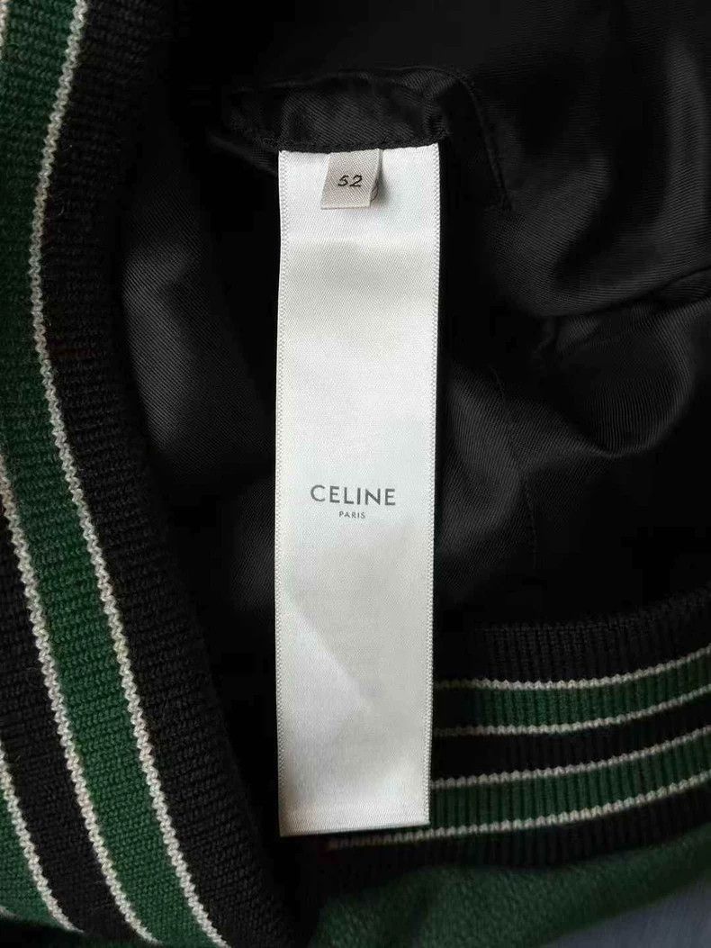 Celine Celine Green Varsity Jacket with Letter C Size US XXL / EU 58 / 5 - 4 Thumbnail