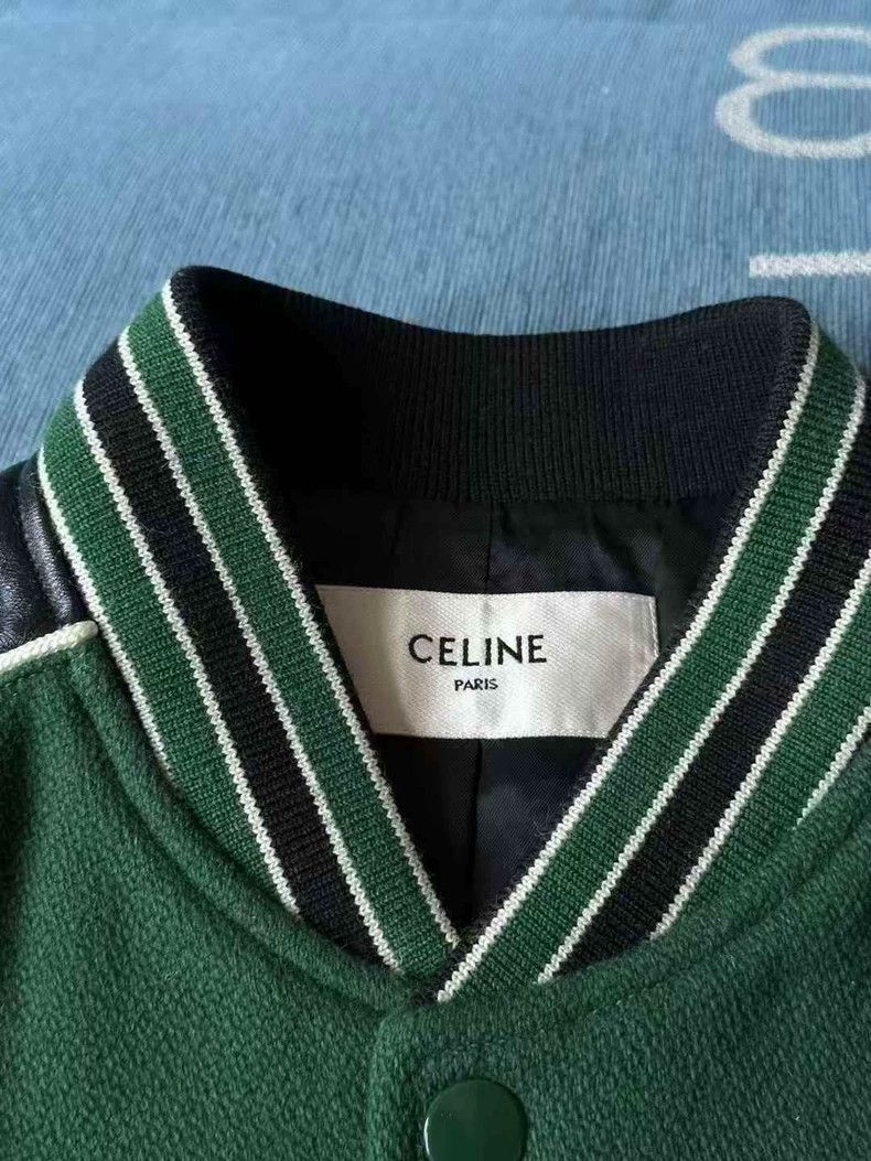 Celine Celine Green Varsity Jacket with Letter C Size US XXL / EU 58 / 5 - 3 Thumbnail