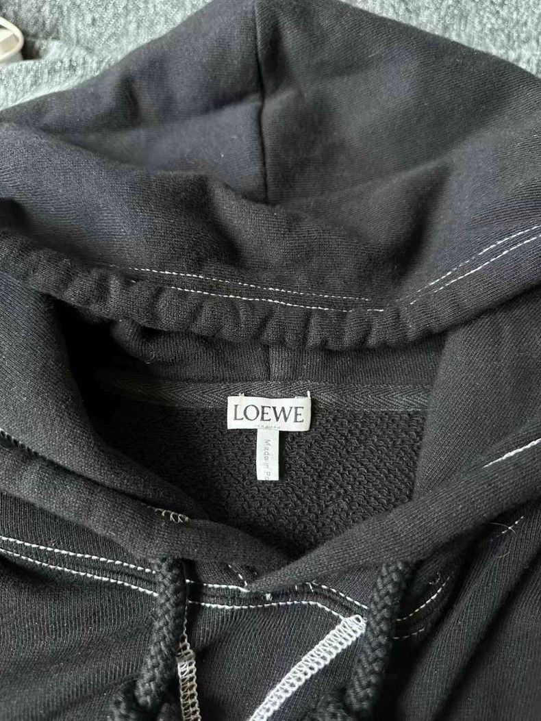 Loewe LOEWE Black Hoodie with Logo Design Size US XL / EU 56 / 4 - 3 Thumbnail
