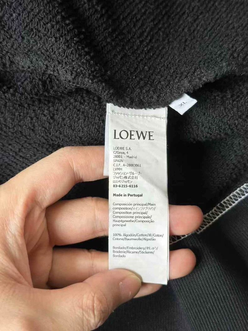 Loewe LOEWE Black Hoodie with Logo Design Size US XL / EU 56 / 4 - 4 Thumbnail