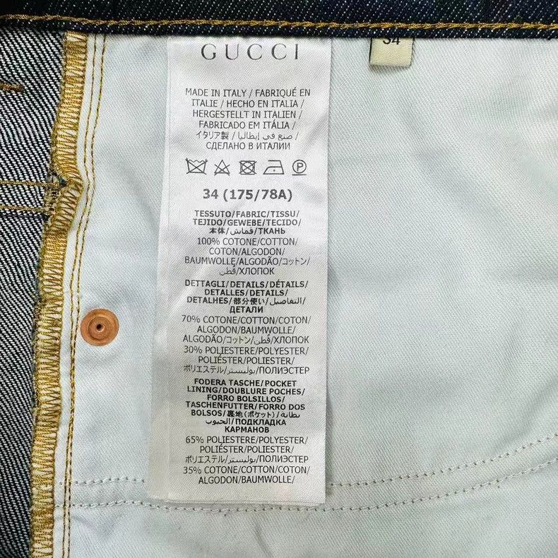 Gucci Gucci Denim Pants with Logo Print Size US 34 / EU 50 - 4 Thumbnail