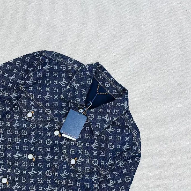 Louis Vuitton Louis Vuitton Denim Jacket with Monogram Pattern Size US L / EU 52-54 / 3 - 3 Thumbnail