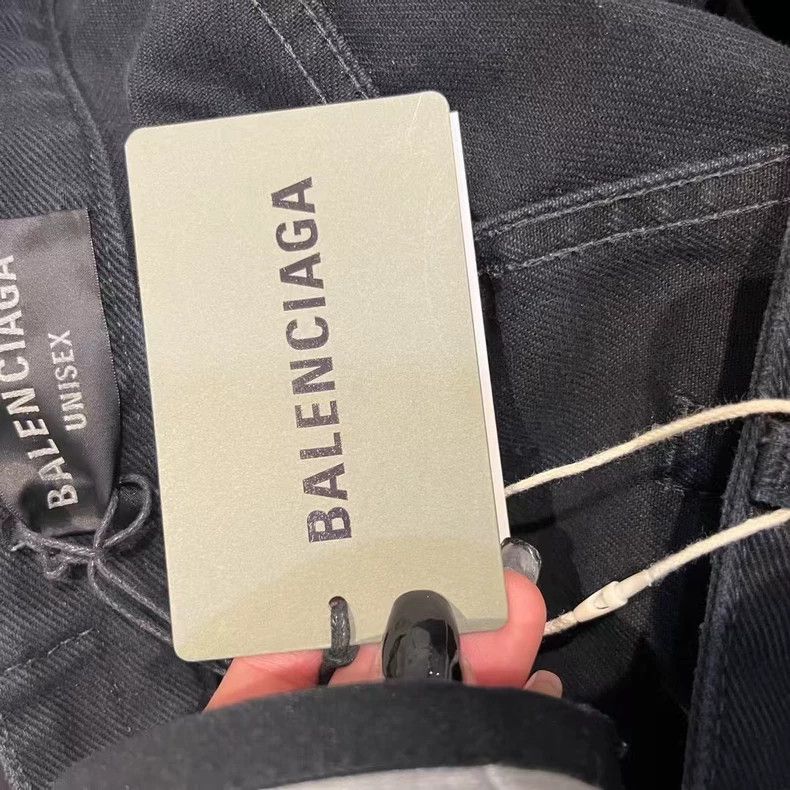 Balenciaga Black Wide Leg Denim Pants by Balenciaga Size US 26 / EU 42 - 6 Thumbnail