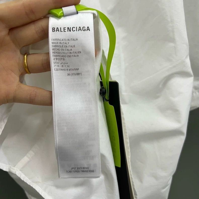 Balenciaga Balenciaga White Short Sleeve Shirt with Logo Size US M / EU 48-50 / 2 - 4 Thumbnail
