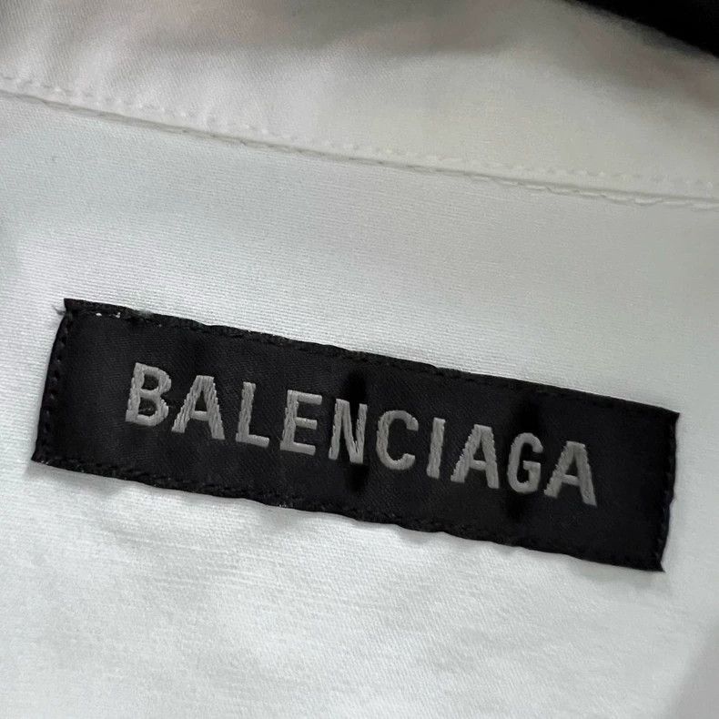 Balenciaga Balenciaga White Short Sleeve Shirt with Logo Size US M / EU 48-50 / 2 - 5 Thumbnail