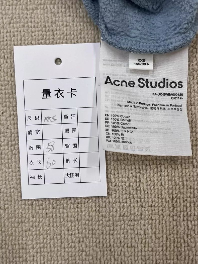 Acne Studios Acne Studios Blue Oversized Sweatshirt SS22 Size US XXS / EU 40 - 6 Thumbnail