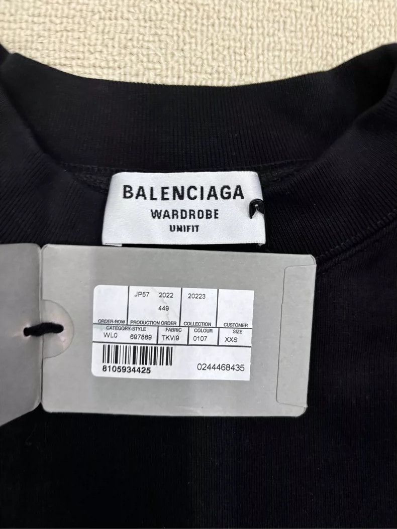 Balenciaga Balenciaga Embroidered Black Sweatshirt Size US XXS / EU 40 - 6 Thumbnail