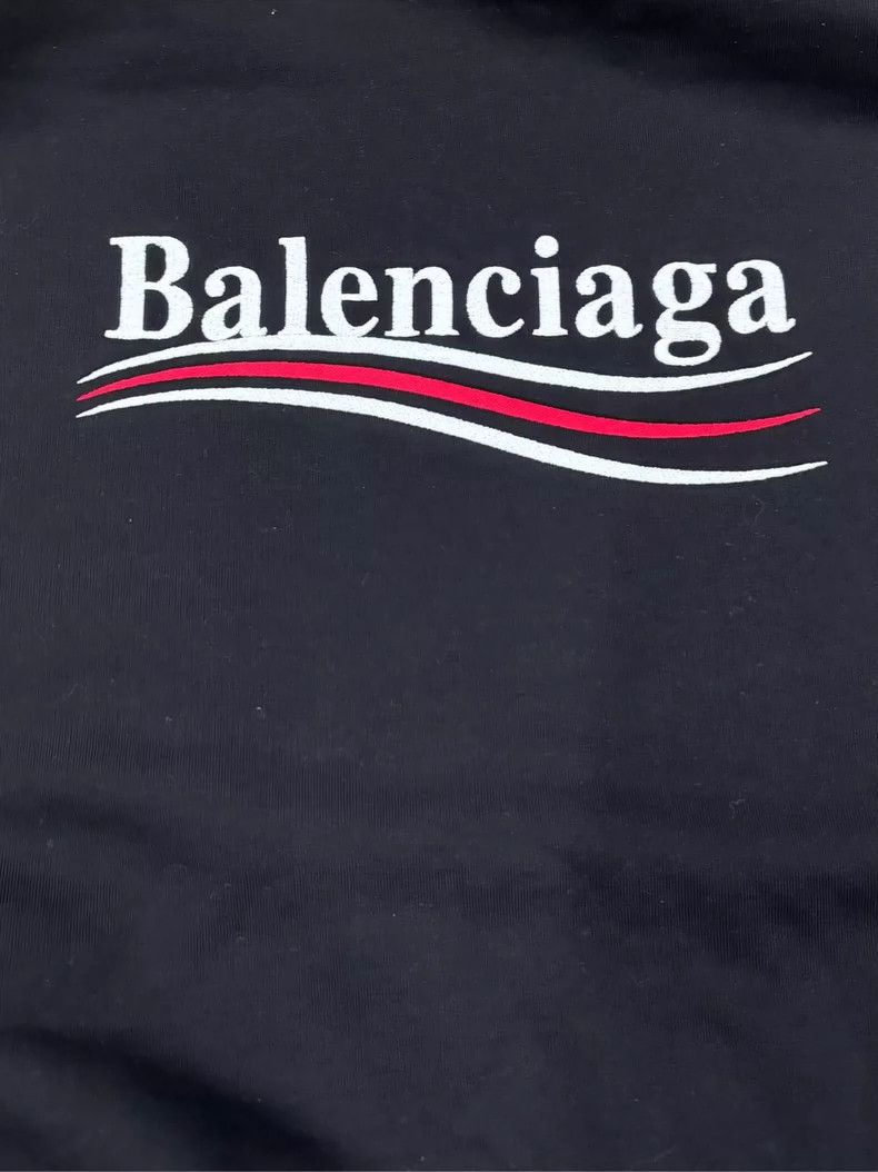 Balenciaga Balenciaga Embroidered Black Sweatshirt Size US XXS / EU 40 - 3 Thumbnail