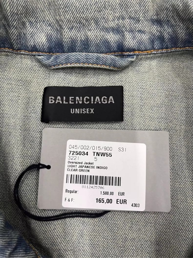 Balenciaga Balenciaga Long Sleeve Denim Jacket with Logo Size US M / EU 48-50 / 2 - 6 Thumbnail