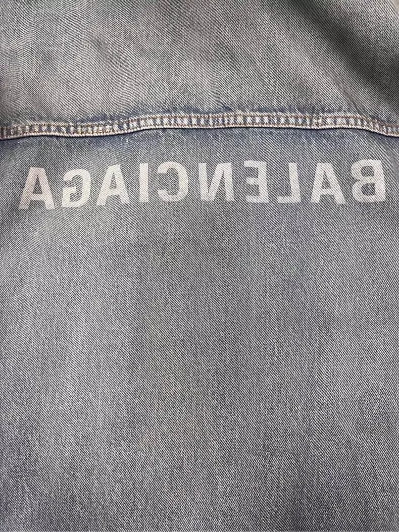 Balenciaga Balenciaga Long Sleeve Denim Jacket with Logo Size US M / EU 48-50 / 2 - 3 Thumbnail