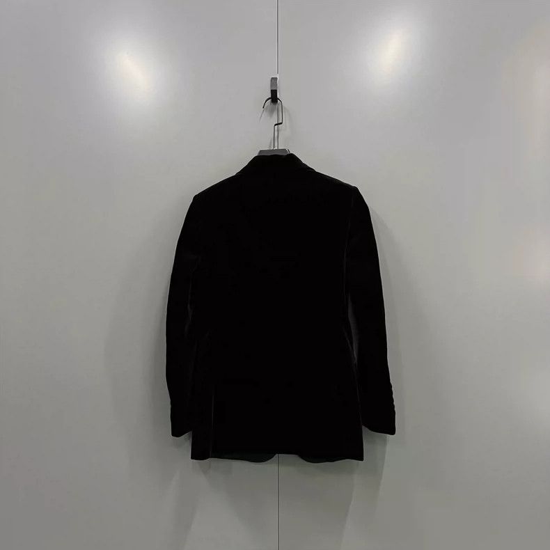 Gucci GUCCI Black Velvet Brooch Suit Jacket Size US M / EU 48-50 / 2 - 2 Thumbnail
