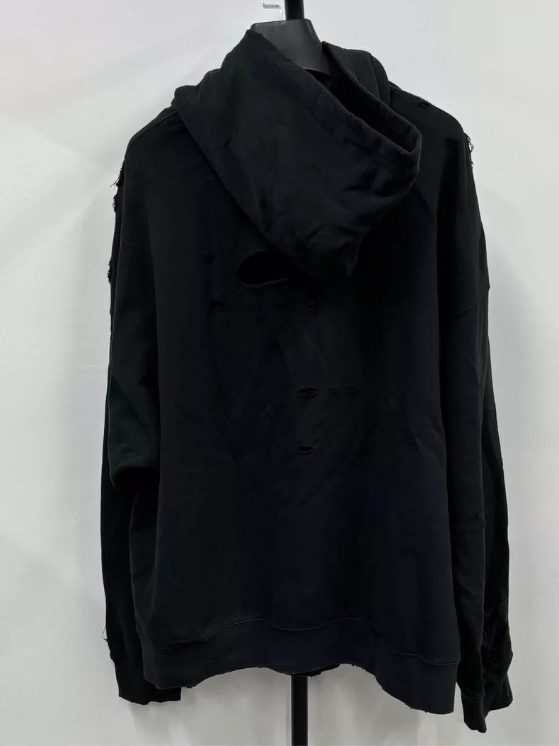 Balenciaga Balenciaga Distressed Hoodie 24FW Size US M / EU 48-50 / 2 - 2 Thumbnail