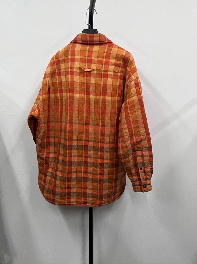 Acne Studios Acne Studios Orange Checkered Cotton Jacket Size US XXS / EU 40 - 2 Thumbnail