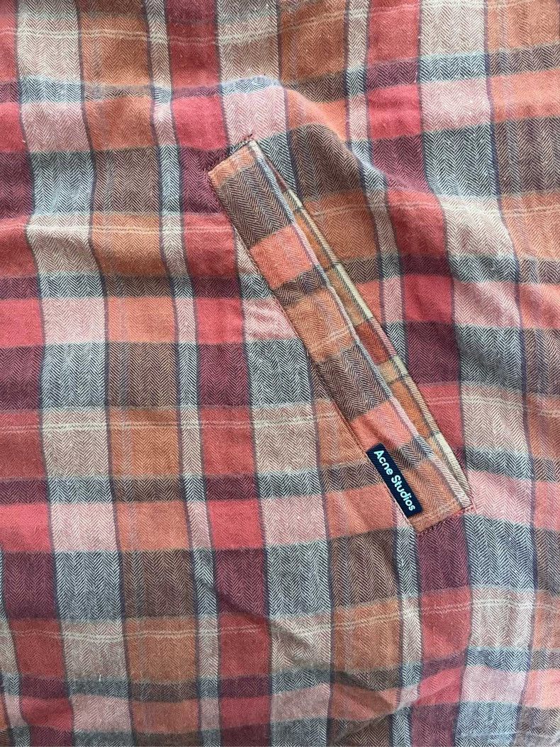 Acne Studios Acne Studios Orange Checkered Cotton Jacket Size US XXS / EU 40 - 5 Thumbnail