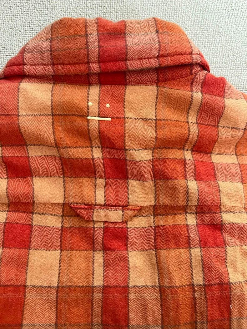 Acne Studios Acne Studios Orange Checkered Cotton Jacket Size US XXS / EU 40 - 4 Thumbnail