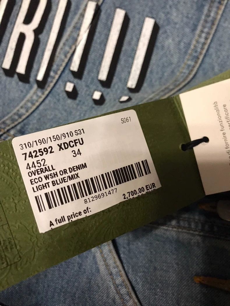 Gucci Gucci Denim Dungarees with Logo Print Size US 34 / EU 50 - 6 Thumbnail