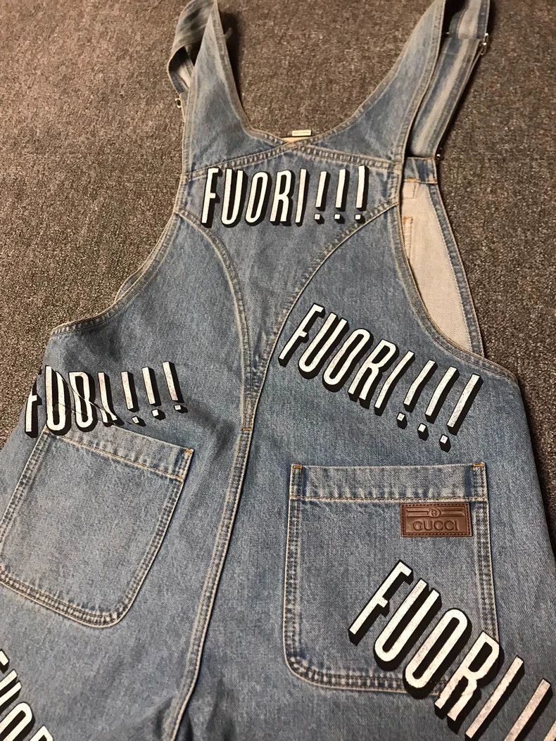 Gucci Gucci Denim Dungarees with Logo Print Size US 34 / EU 50 - 5 Thumbnail