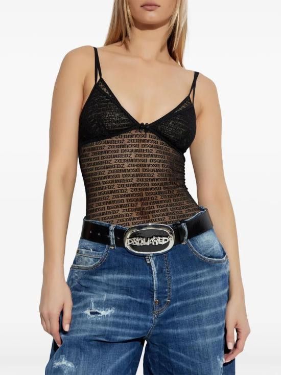 Dsquared2 DSQUARED2 Women Tops D8D805840 001 BLACK Size L / US 10 / IT 46 - 2 Thumbnail