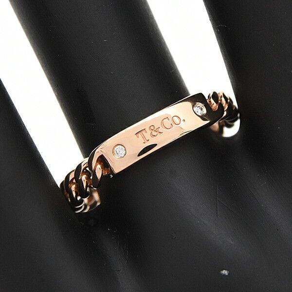 Tiffany & Co. Tiffany & Co Tiffany Micro Link 750PG Ring Leather Ring Size ONE SIZE - 7 Thumbnail