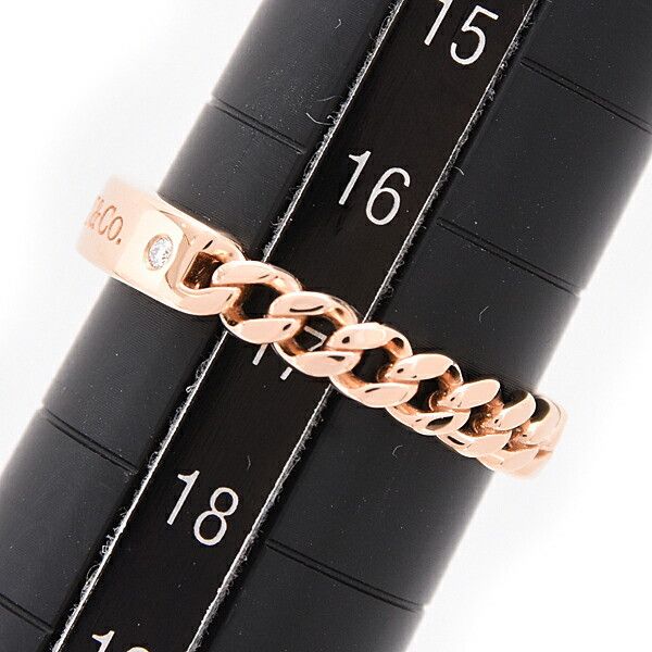 Tiffany & Co. Tiffany & Co Tiffany Micro Link 750PG Ring Leather Ring Size ONE SIZE - 6 Thumbnail