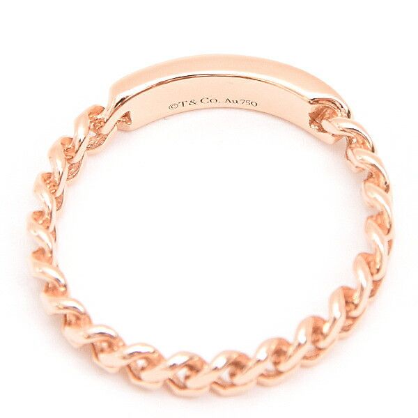 Tiffany & Co. Tiffany & Co Tiffany Micro Link 750PG Ring Leather Ring Size ONE SIZE - 4 Thumbnail