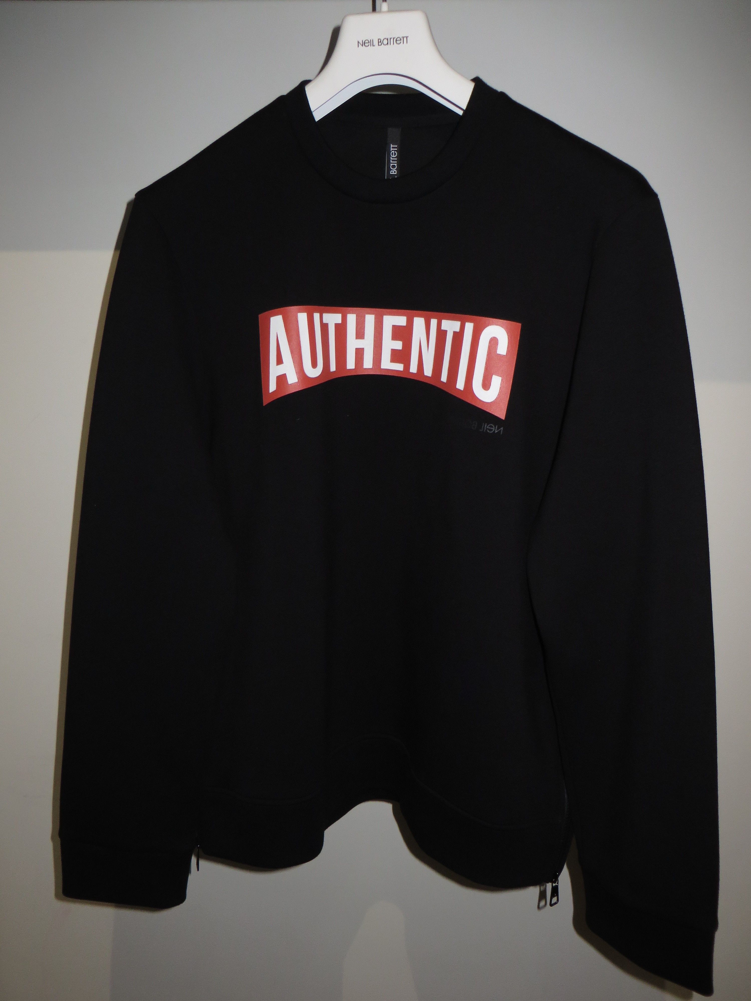 Neil Barrett "Authentic" printed neoprene sweatshirt Size US XL / EU 56 / 4 - 1 Thumbnail