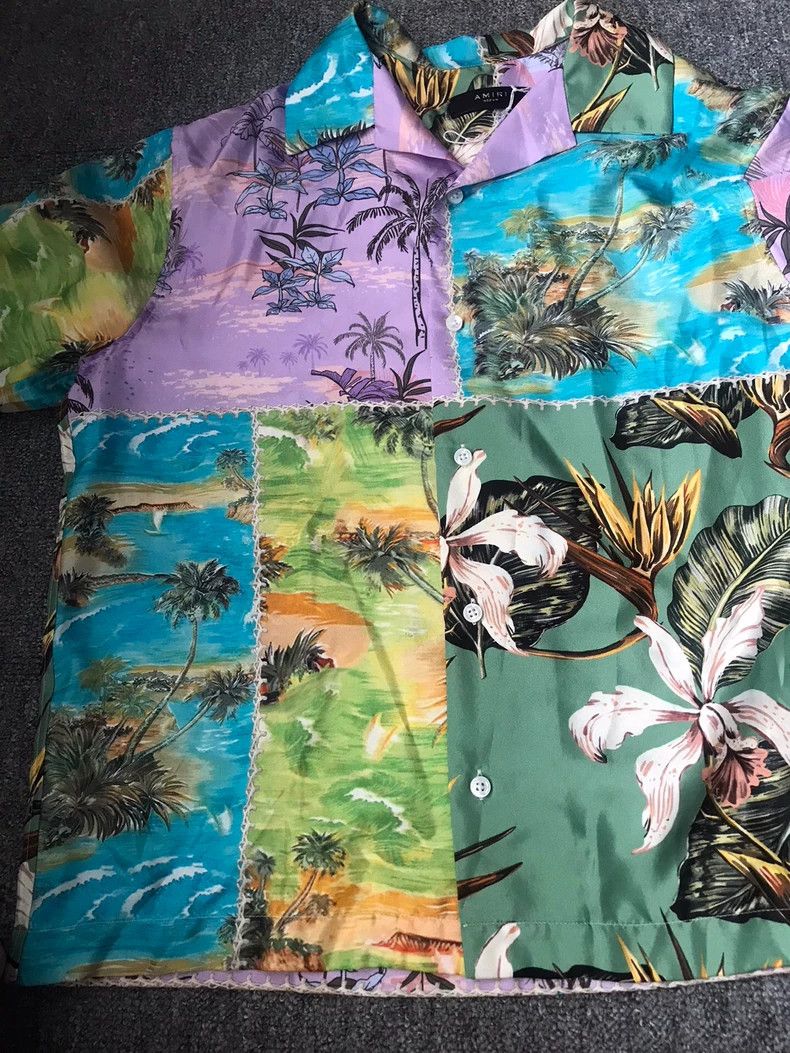 Amiri AMIRI Short Sleeve Silk Vacation Shirt Size US M / EU 48-50 / 2 - 5 Thumbnail