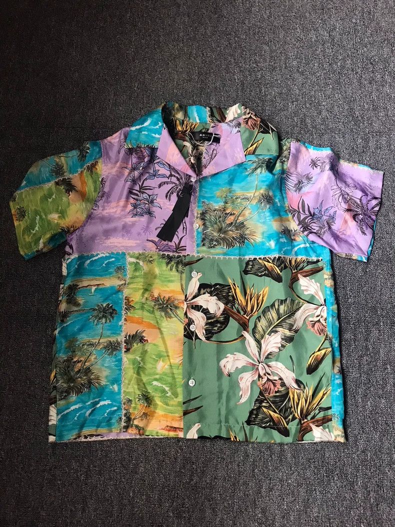 Amiri AMIRI Short Sleeve Silk Vacation Shirt Size US M / EU 48-50 / 2 - 3 Thumbnail