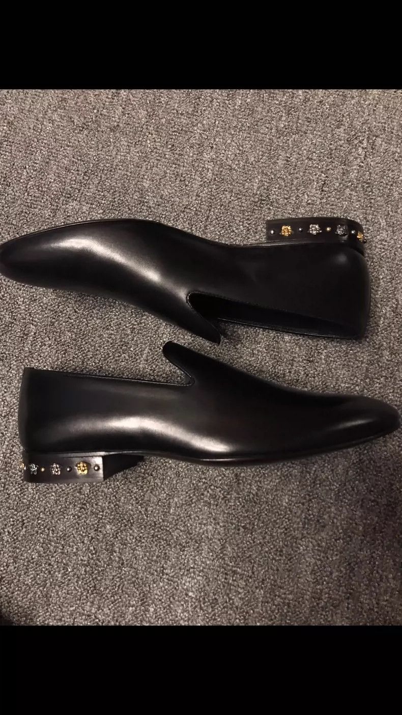 Versace Versace Black Leather Casual Shoes Size 43 Size US 10 / EU 43 - 4 Thumbnail