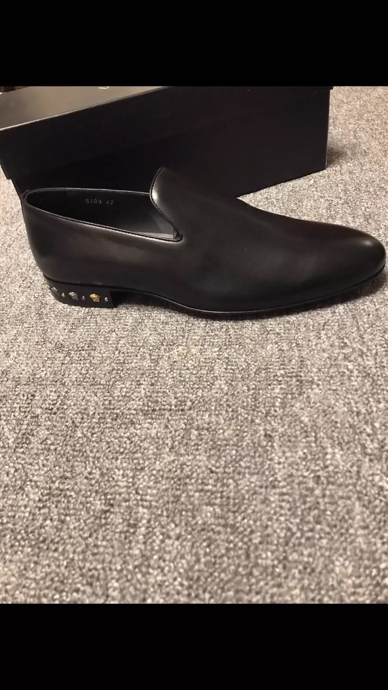 Versace Versace Black Leather Casual Shoes Size 43 Size US 10 / EU 43 - 3 Thumbnail