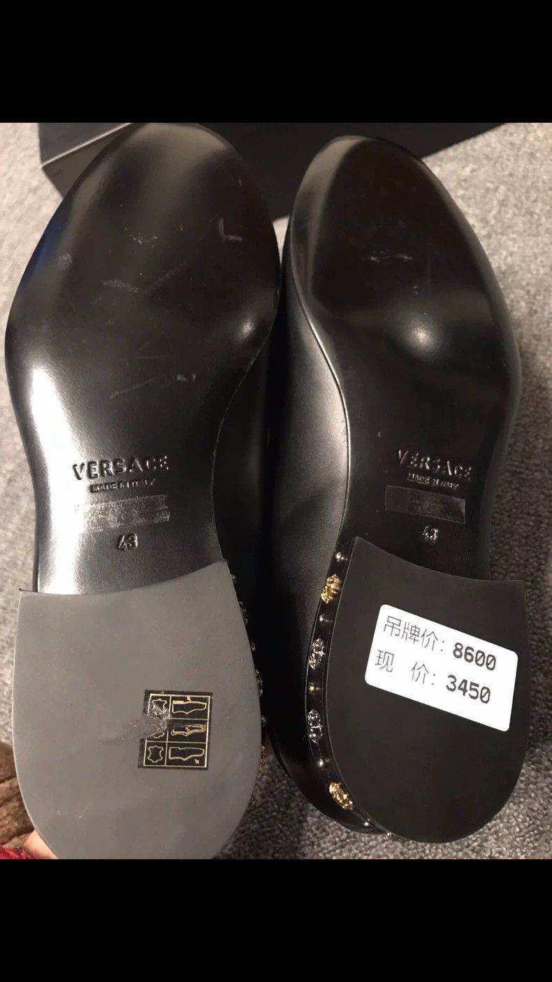 Versace Versace Black Leather Casual Shoes Size 43 Size US 10 / EU 43 - 6 Thumbnail