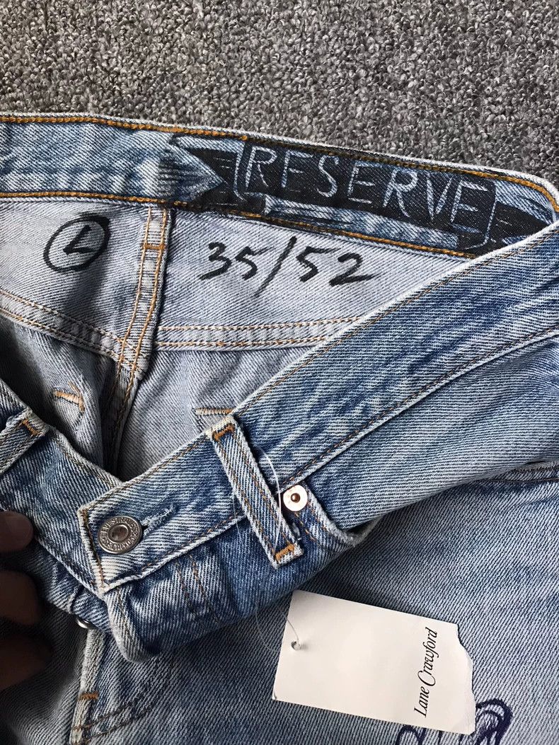 Balenciaga Designer Denim Pants with Unique Graffiti Design Size US 38 / EU 54 - 4 Thumbnail