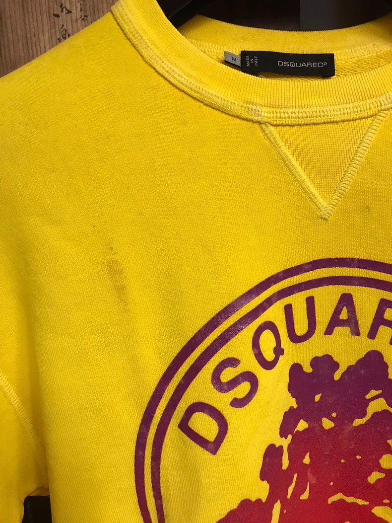 Dsquared2 DSQUARED2 Yellow Graphic Sweatshirt Size US M / EU 48-50 / 2 - 7 Thumbnail