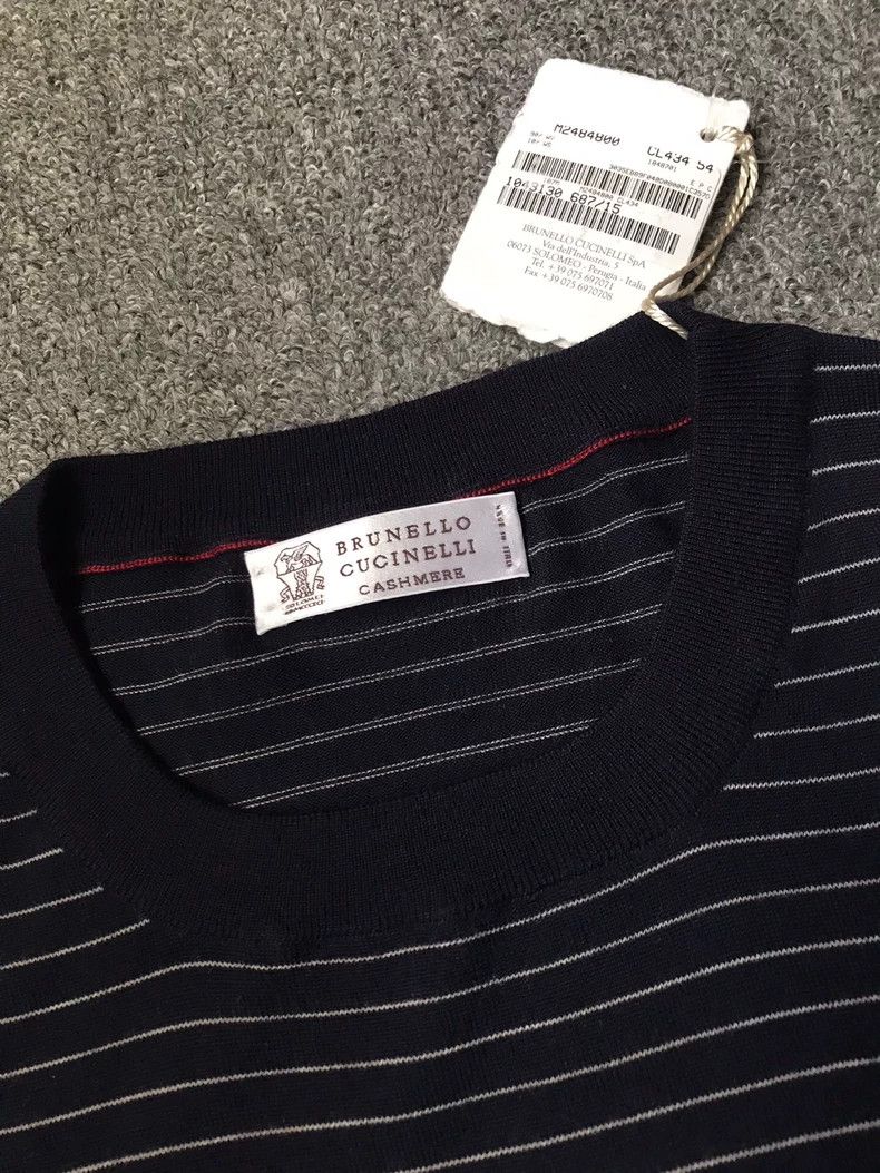 Brunello Cucinelli Brunello Cucinelli Wool Blend Striped Sweater Size US L / EU 52-54 / 3 - 4 Thumbnail