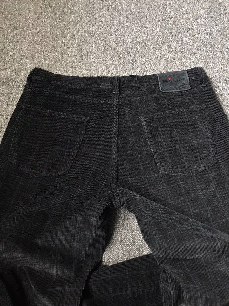 Ermenegildo Zegna Kiton Black Gray Patterned Casual Pants Size US 35 - 6 Thumbnail