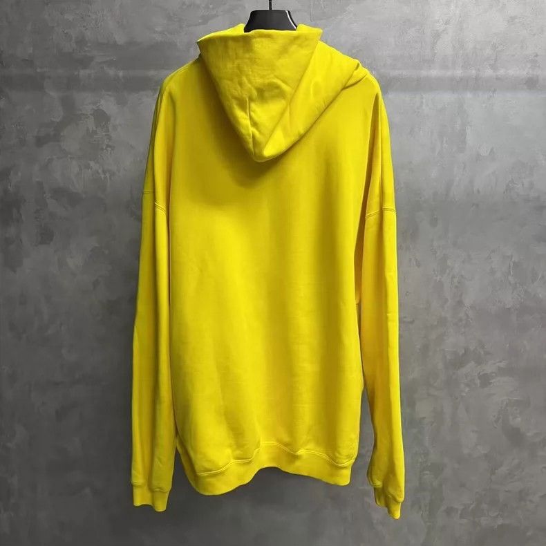Balenciaga Balenciaga Yellow Black Letter Print Hoodie Size US M / EU 48-50 / 2 - 2 Thumbnail