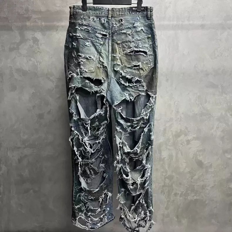 Balenciaga Balenciaga Wash Distressed Denim Pants Size M Size US 27 - 2 Thumbnail