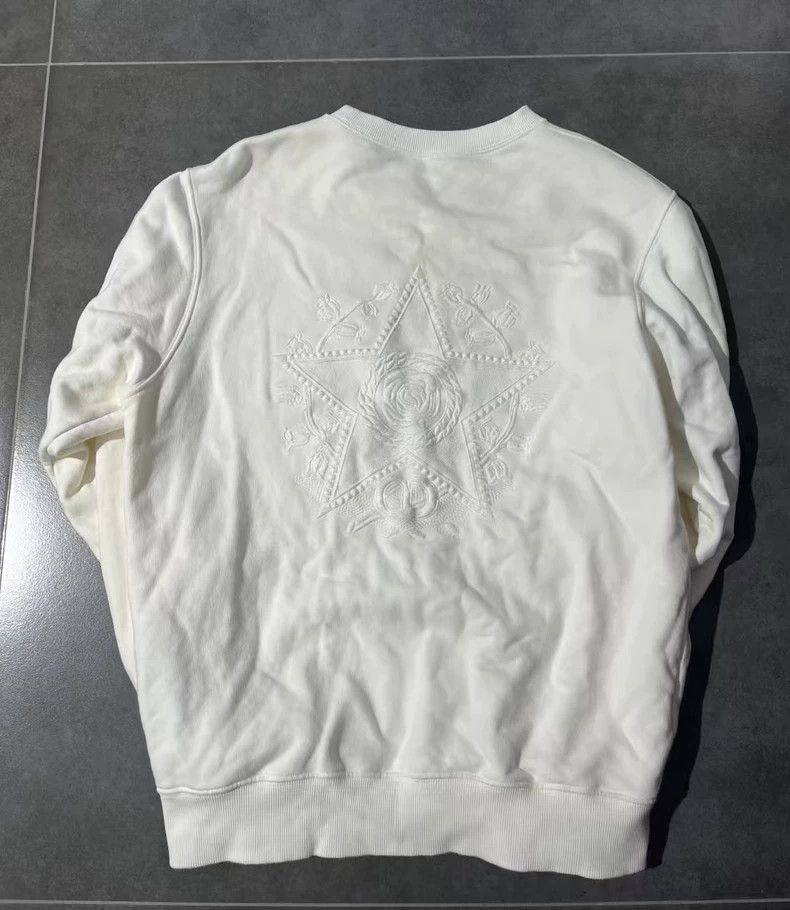 Dior Dior White Sweatshirt with Star Embroidery Size US S / EU 44-46 / 1 - 3 Thumbnail