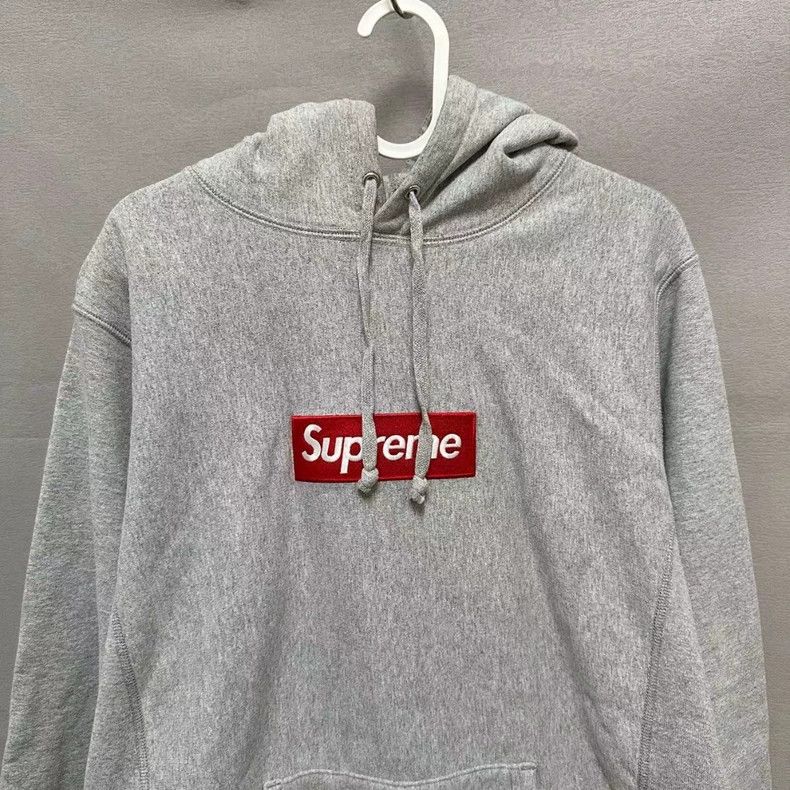 Bape Supreme Classic Box Logo Hoodie in Gray Size US M / EU 48-50 / 2 - 2 Thumbnail