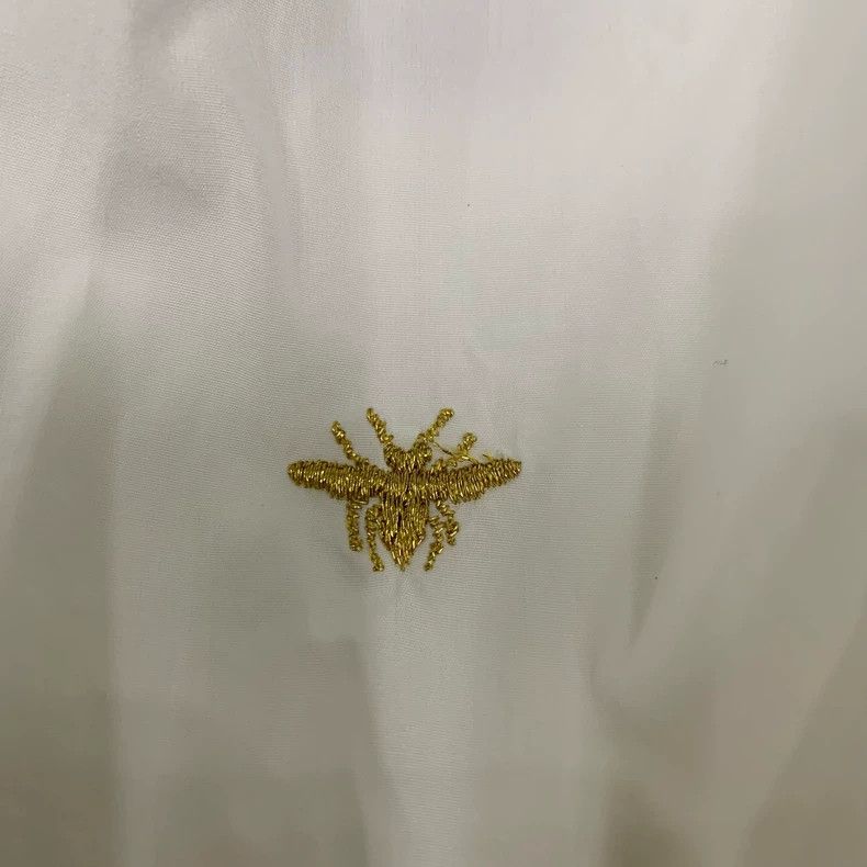 Dior Dior White Bee Embroidered Long Sleeve Shirt Size US M / EU 48-50 / 2 - 7 Thumbnail