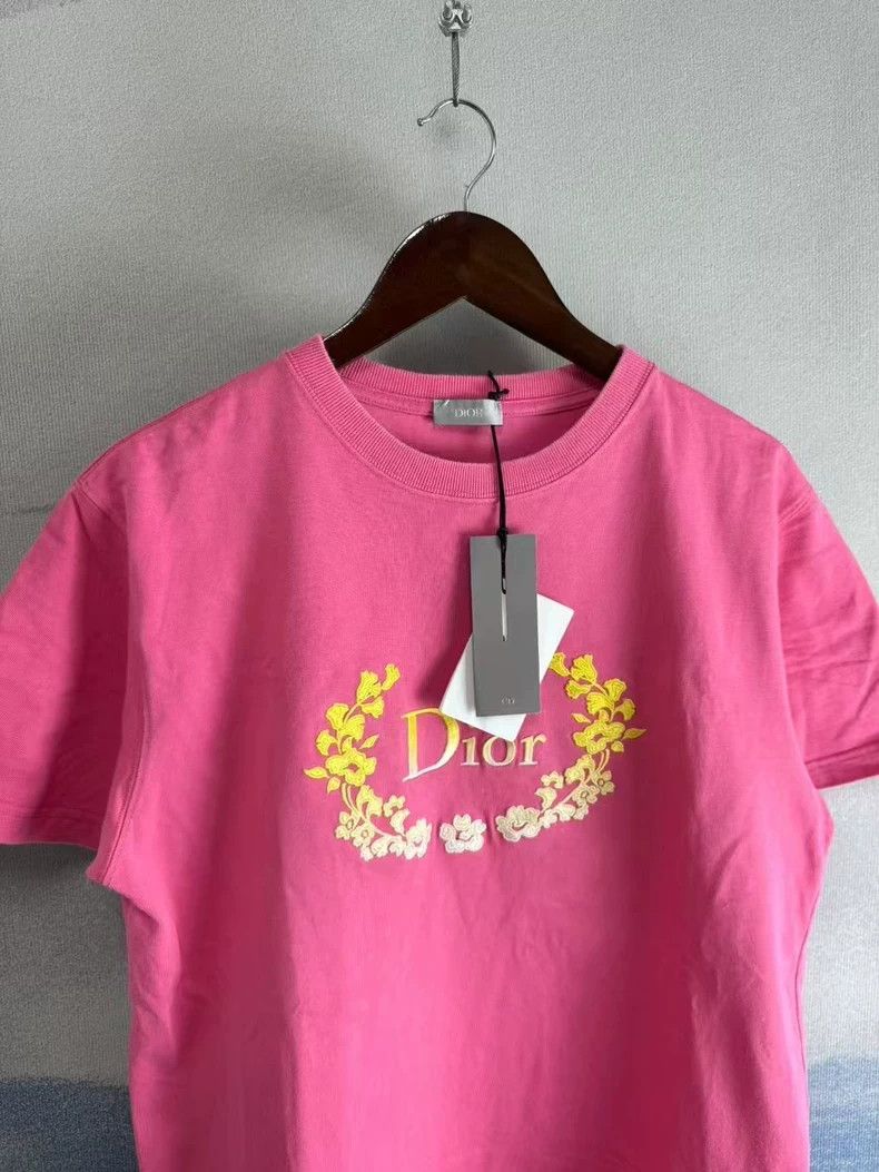 Louis Vuitton Dior Pink Short Sleeve T-Shirt with Logo Size US M / EU 48-50 / 2 - 2 Thumbnail