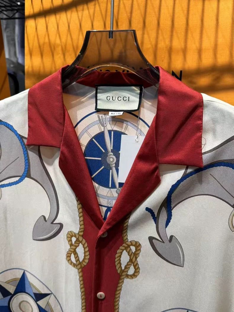 Gucci Gucci Anchors Short Sleeve Shirt Size US L / EU 52-54 / 3 - 2 Thumbnail