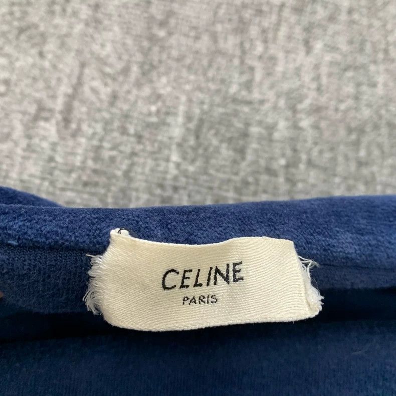 Celine Celine Blue Velvet Jacket Size XL Size US XL / EU 56 / 4 - 6 Thumbnail