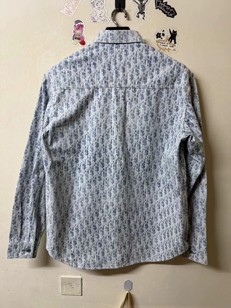 Dior Dior Oblique Denim Long Sleeve Shirt Blue Size US L / EU 52-54 / 3 - 3 Thumbnail