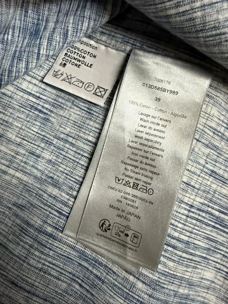 Dior Dior Oblique Denim Long Sleeve Shirt Blue Size US L / EU 52-54 / 3 - 5 Thumbnail
