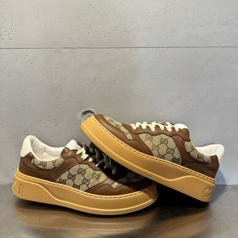 Gucci Gucci Classic Brown Biscuit Sneakers Size 9 Size US 9 / EU 42 - 3 Thumbnail