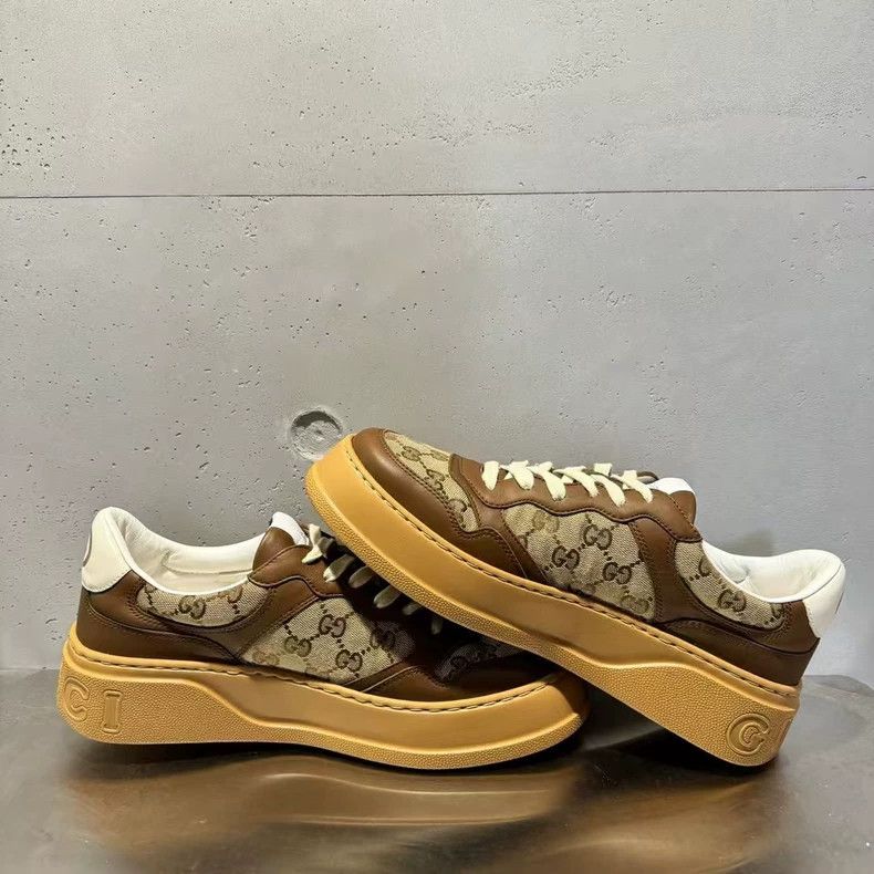 Gucci Gucci Classic Brown Biscuit Sneakers Size 9 Size US 9 / EU 42 - 4 Thumbnail