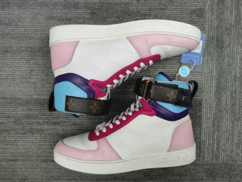 Louis Vuitton Louis Vuitton High-Top Sneakers with Pink-Lavender Design Size US 7 / EU 40 - 5 Thumbnail