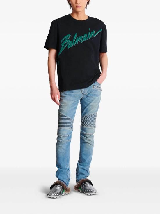 Balmain BALMAIN Men T-Shirts FH1EG000BC86 EOJ Black Size US M / EU 48-50 / 2 - 2 Thumbnail