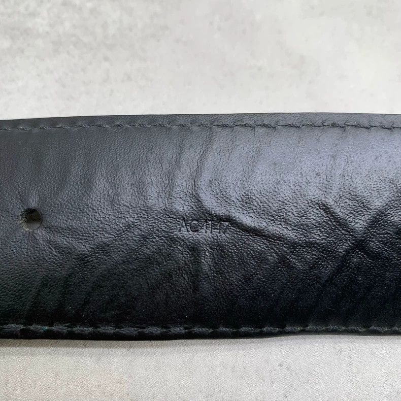 Louis Vuitton Black Checkered Pattern Leather Belt Size ONE SIZE - 4 Thumbnail